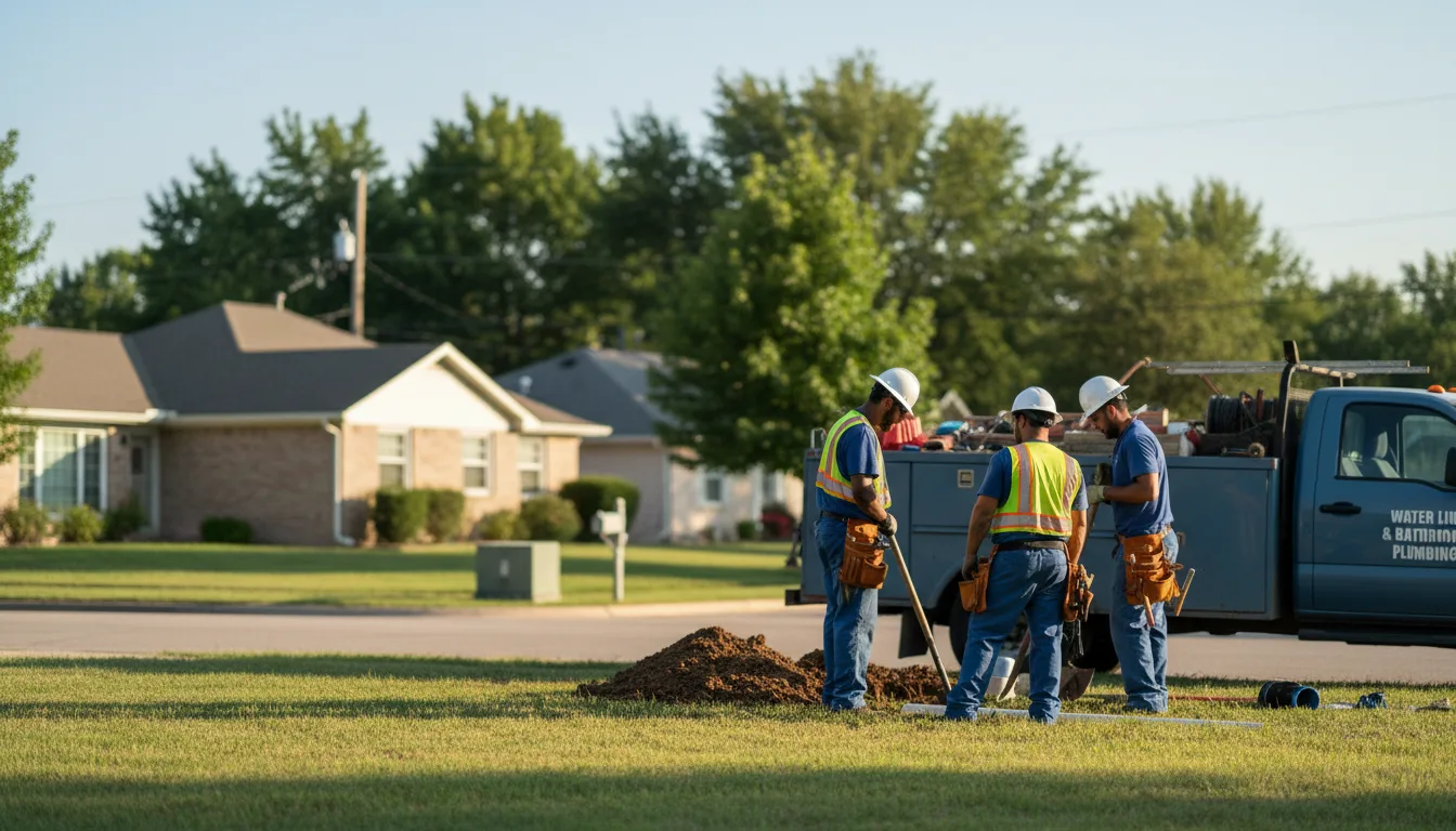 Residential water line and bathroom plumbing service in Grosse Tete, LA